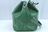 Authentic Louis Vuitton Epi Petit Noe Shoulder Drawstring Bag M44104 Green 1330I
