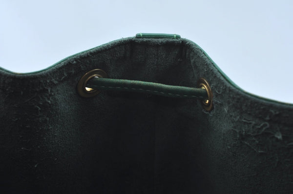 Authentic Louis Vuitton Epi Petit Noe Shoulder Drawstring Bag M44104 Green 1330I