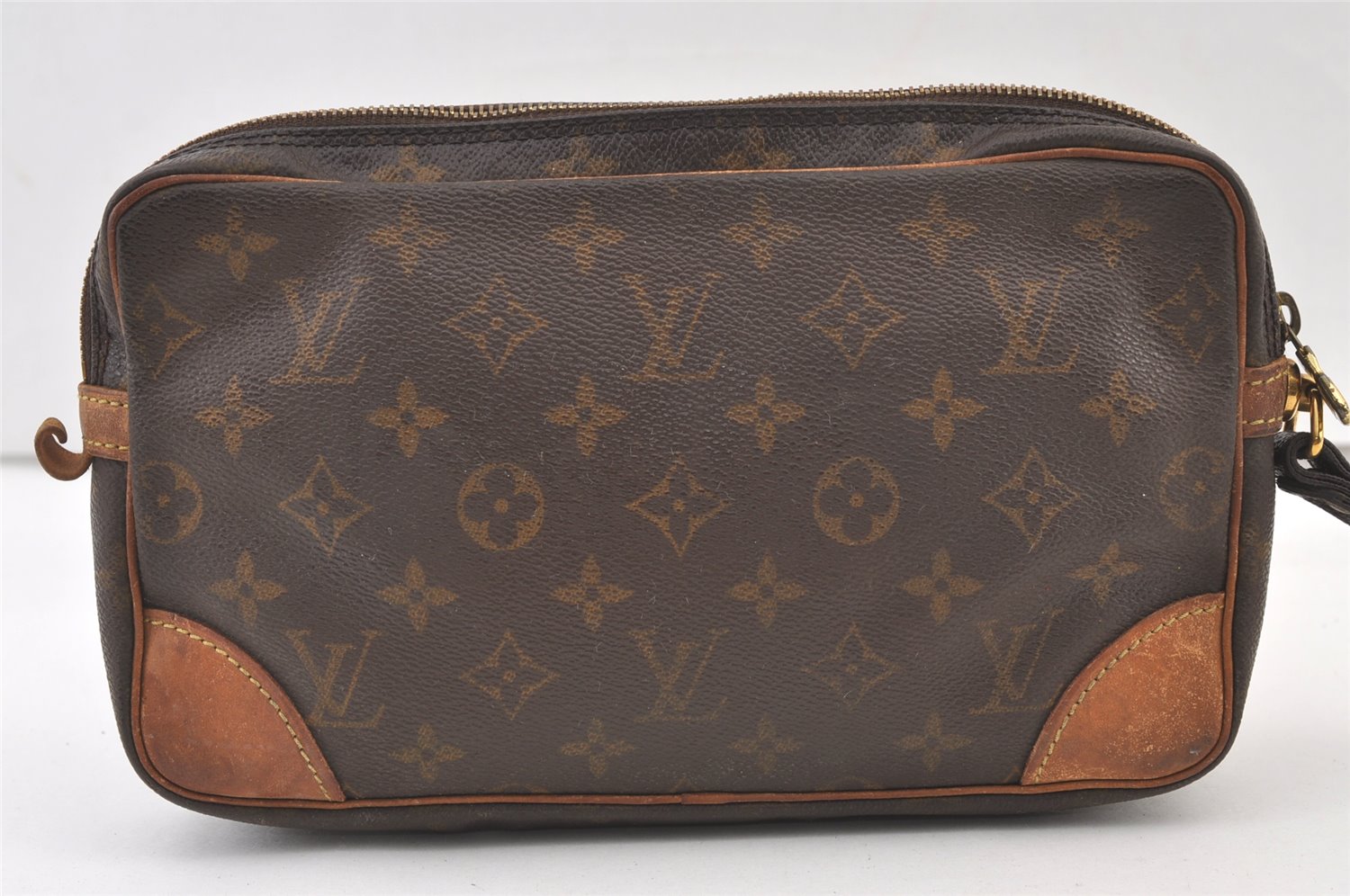 Authentic Louis Vuitton Monogram Marly Dragonne GM M51825 Clutch Hand Bag 1330K