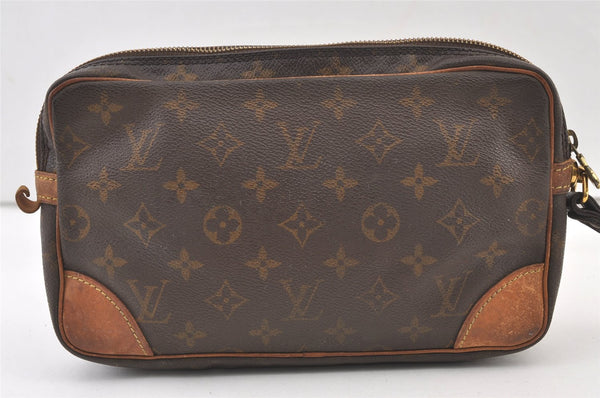 Authentic Louis Vuitton Monogram Marly Dragonne GM M51825 Clutch Hand Bag 1330K