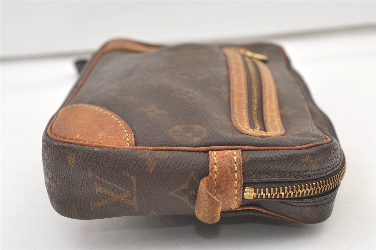 Authentic Louis Vuitton Monogram Marly Dragonne GM M51825 Clutch Hand Bag 1330K