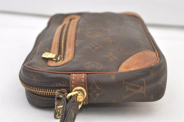 Authentic Louis Vuitton Monogram Marly Dragonne GM M51825 Clutch Hand Bag 1330K