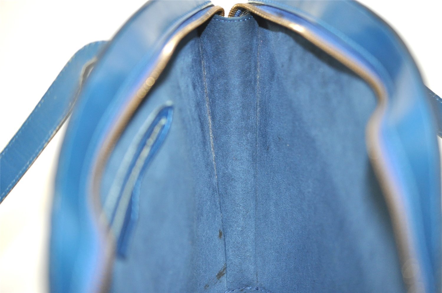 Authentic Louis Vuitton Epi Saint Jacques Poignier Long Shoulder Bag Blue 1331I