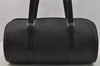 Authentic Louis Vuitton Epi Soufflot Black Hand Bag M52222 LV 1331J