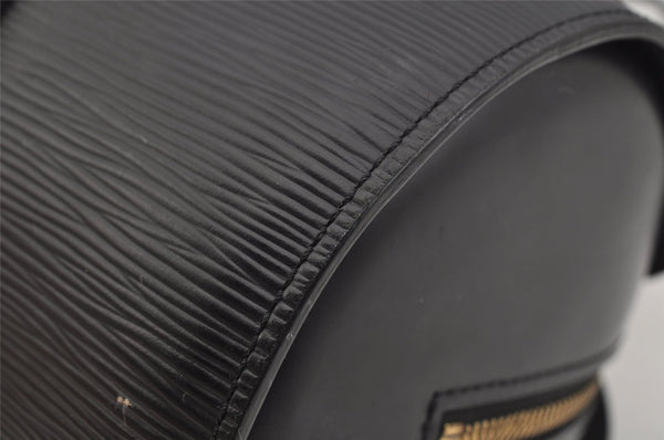 Authentic Louis Vuitton Epi Soufflot Black Hand Bag M52222 LV 1331J