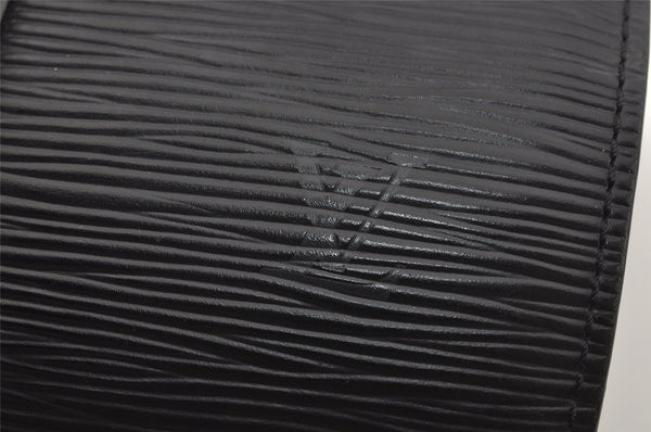 Authentic Louis Vuitton Epi Soufflot Black Hand Bag M52222 LV 1331J