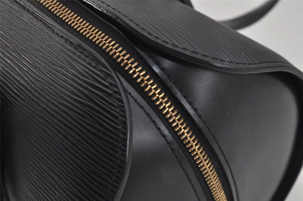 Authentic Louis Vuitton Epi Soufflot Black Hand Bag M52222 LV 1331J