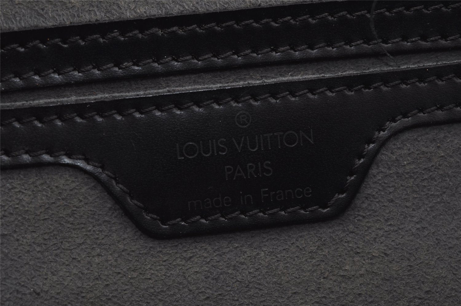 Authentic Louis Vuitton Epi Soufflot Black Hand Bag M52222 LV 1331J