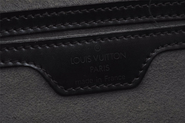 Authentic Louis Vuitton Epi Soufflot Black Hand Bag M52222 LV 1331J