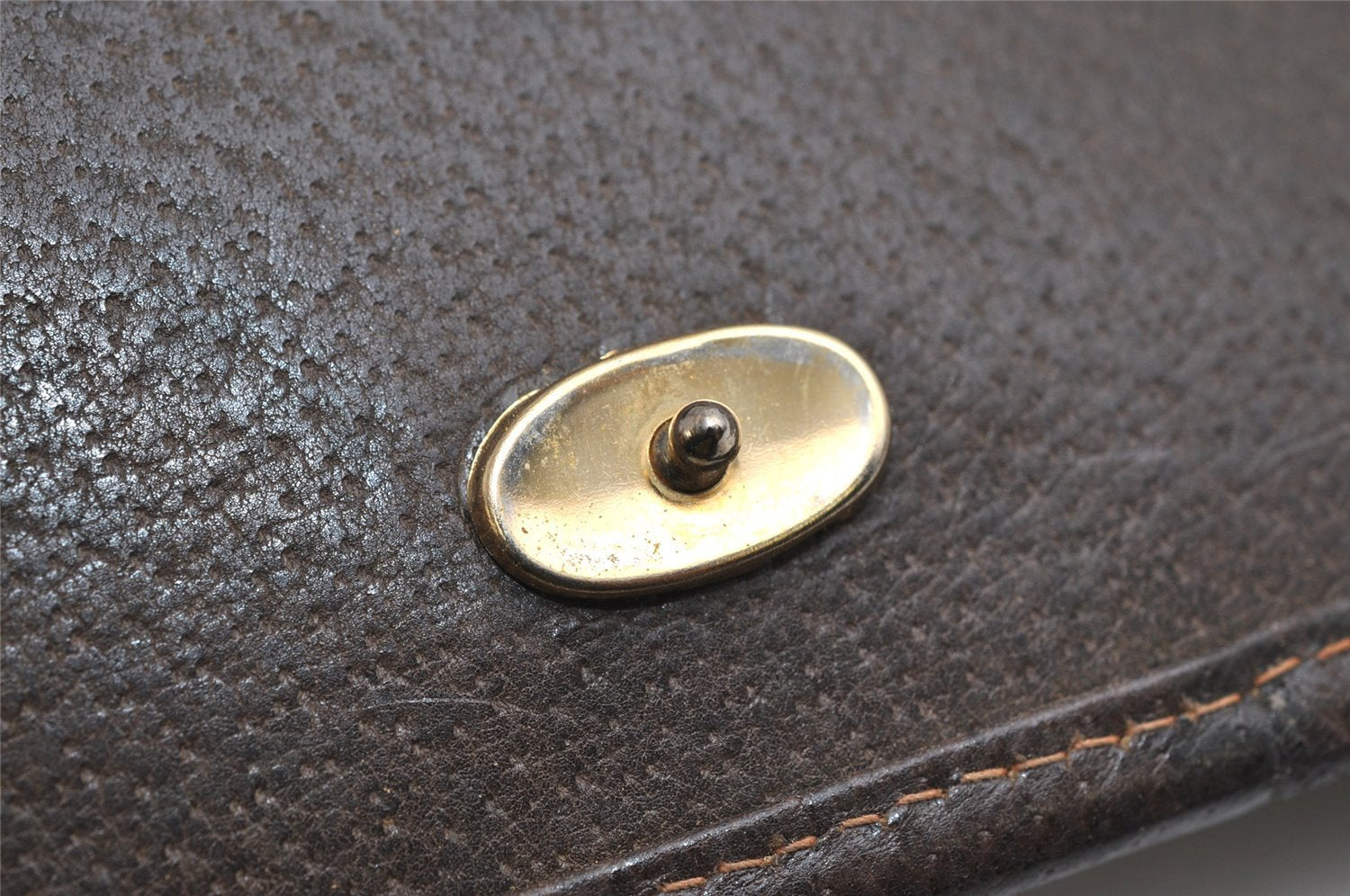 Authentic GUCCI Web Sherry Line Shoulder Bag GG PVC Leather Brown Junk 1332K