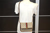 Authentic GUCCI Web Sherry Line Shoulder Bag GG PVC Leather Brown Junk 1332K