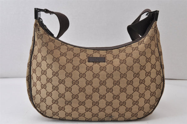 Authentic GUCCI Shoulder Cross Body Bag GG Canvas Leather 122790 Brown 1333K