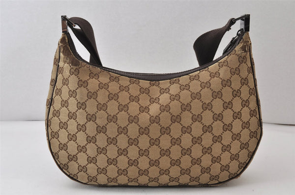 Authentic GUCCI Shoulder Cross Body Bag GG Canvas Leather 122790 Brown 1333K