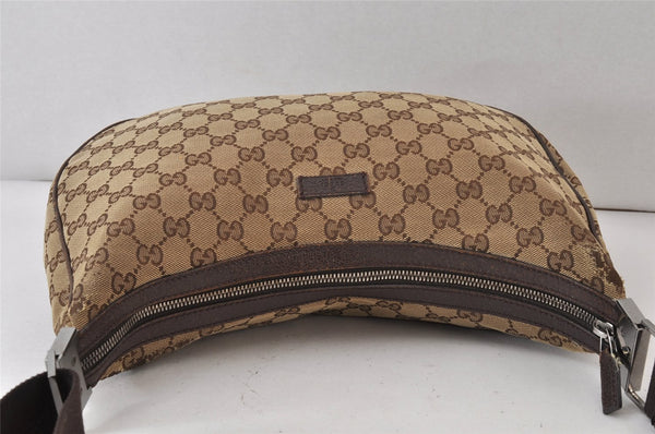 Authentic GUCCI Shoulder Cross Body Bag GG Canvas Leather 122790 Brown 1333K