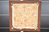 Authentic HERMES Carre 90 Scarf "Couvee d'Hermes" Silk Brown 1338I