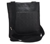 Authentic Salvatore Ferragamo Gancini Leather Shoulder Bag Black 1338K