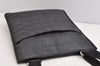 Authentic Salvatore Ferragamo Gancini Leather Shoulder Bag Black 1338K