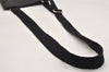 Authentic Salvatore Ferragamo Gancini Leather Shoulder Bag Black 1338K