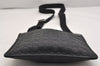 Authentic Salvatore Ferragamo Gancini Leather Shoulder Bag Black 1338K