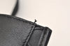 Authentic Salvatore Ferragamo Gancini Leather Shoulder Bag Black 1338K