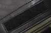 Authentic Salvatore Ferragamo Gancini Leather Shoulder Bag Black 1338K