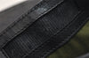 Authentic Salvatore Ferragamo Gancini Leather Shoulder Bag Black 1338K
