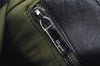 Authentic Salvatore Ferragamo Gancini Leather Shoulder Bag Black 1338K