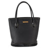Authentic BURBERRY Vintage Leather Enamel Shoulder Hand Bag Purse Black 1339K