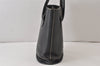 Authentic BURBERRY Vintage Leather Enamel Shoulder Hand Bag Purse Black 1339K