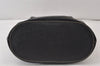 Authentic BURBERRY Vintage Leather Enamel Shoulder Hand Bag Purse Black 1339K