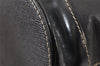 Authentic BURBERRY Vintage Leather Enamel Shoulder Hand Bag Purse Black 1339K