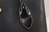 Authentic BURBERRY Vintage Leather Enamel Shoulder Hand Bag Purse Black 1339K