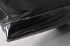 Authentic BURBERRY Vintage Leather Enamel Shoulder Hand Bag Purse Black 1339K