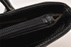 Authentic BURBERRY Vintage Leather Enamel Shoulder Hand Bag Purse Black 1339K