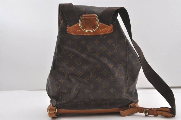 Authentic Louis Vuitton Monogram Montsouris GM Backpack M51135 LV 1340J