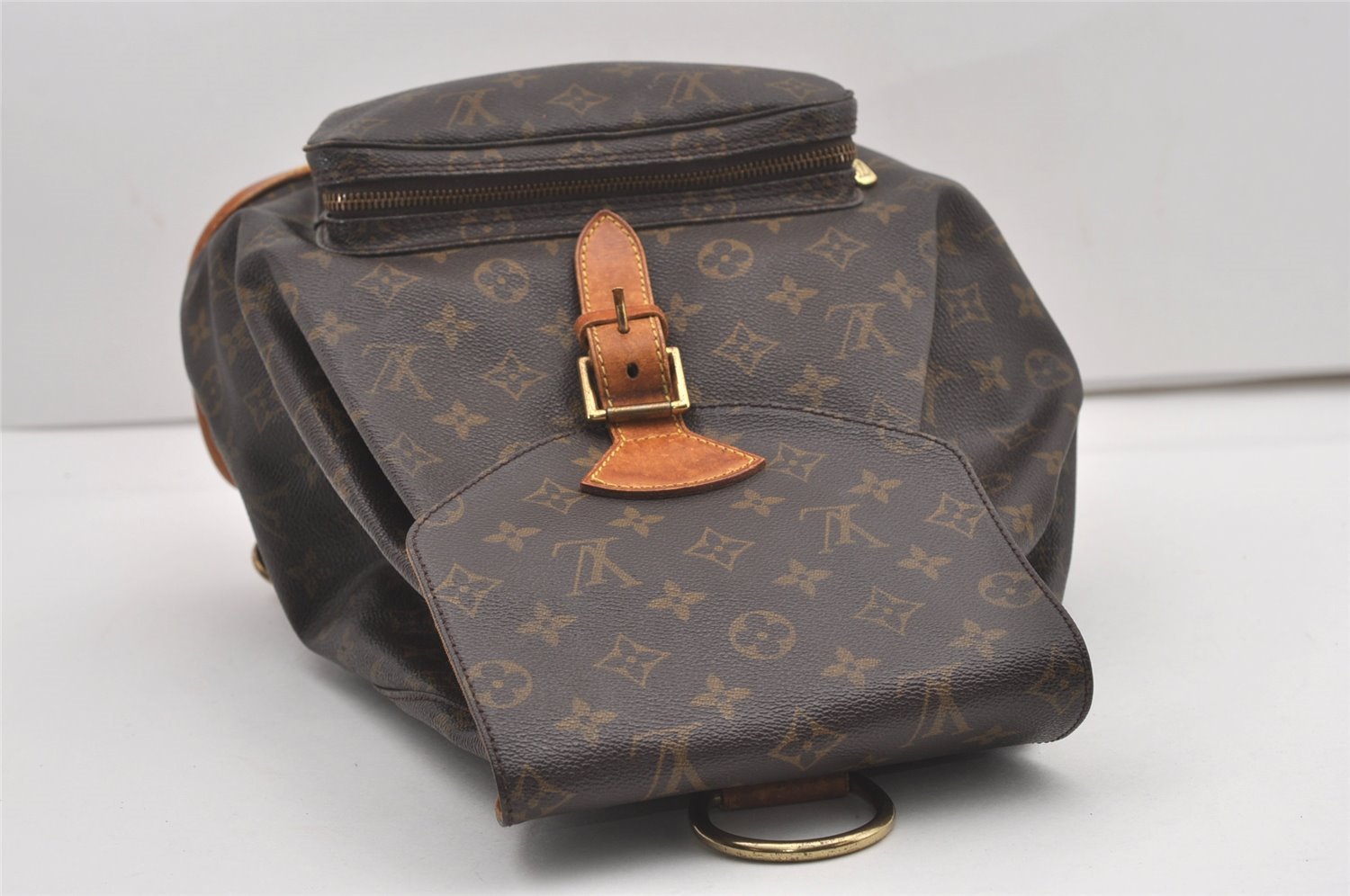 Authentic Louis Vuitton Monogram Montsouris GM Backpack M51135 LV 1340J