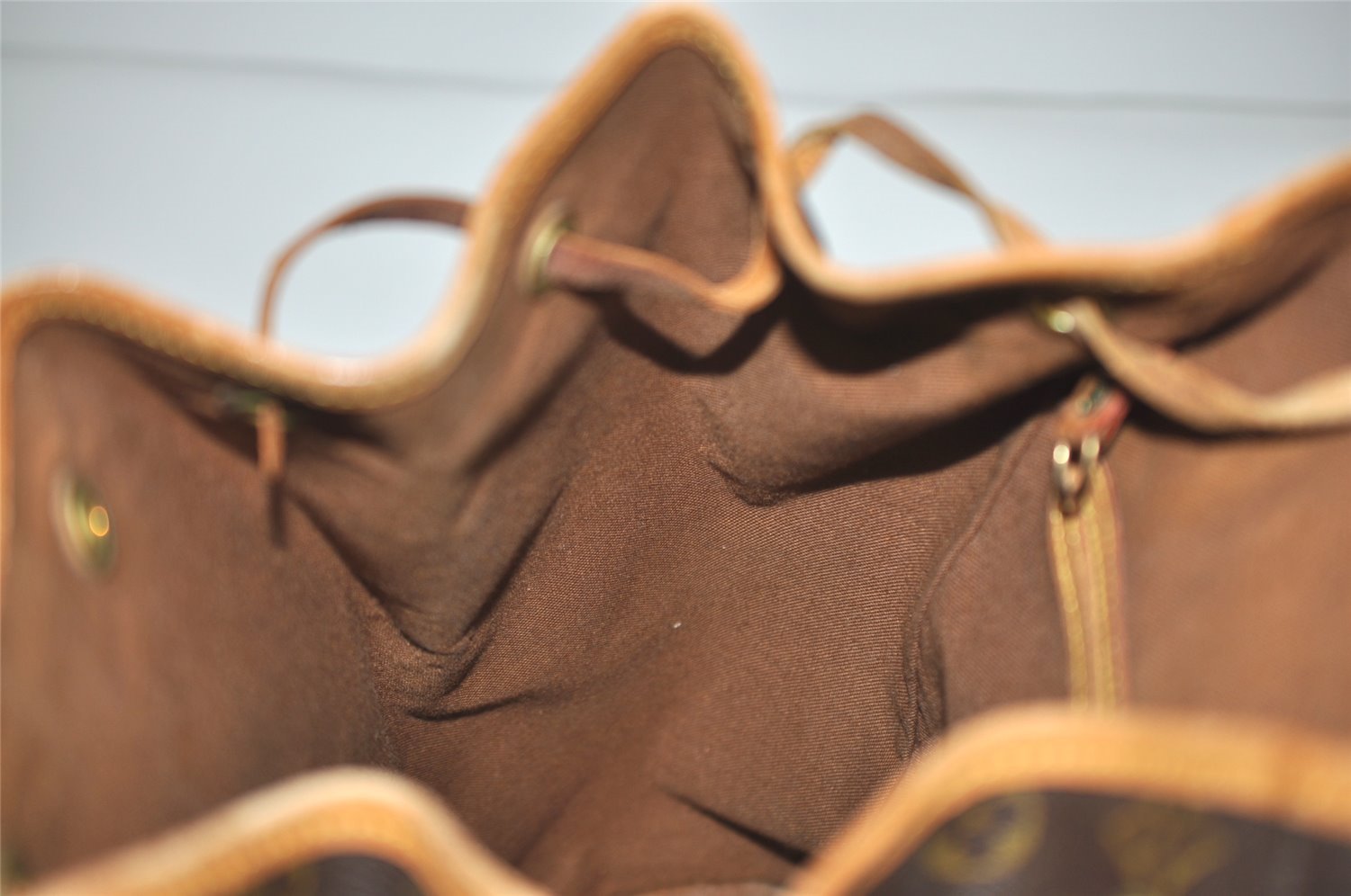 Authentic Louis Vuitton Monogram Montsouris GM Backpack M51135 LV 1340J