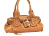 Authentic Chloe Paddington Leather Shoulder Hand Bag Brown 1340K