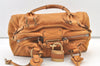 Authentic Chloe Paddington Leather Shoulder Hand Bag Brown 1340K