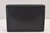Authentic Salvatore Ferragamo Vintage Leather Clutch Hand Bag Purse Black 1341K