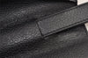 Authentic Salvatore Ferragamo Vintage Leather Clutch Hand Bag Purse Black 1341K