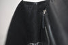 Authentic Salvatore Ferragamo Vintage Leather Clutch Hand Bag Purse Black 1341K