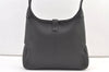 Authentic Salvatore Ferragamo Vintage Leather Shoulder Hand Bag Black 1342K