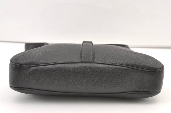 Authentic Salvatore Ferragamo Vintage Leather Shoulder Hand Bag Black 1342K