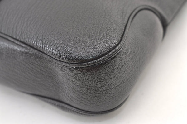Authentic Salvatore Ferragamo Vintage Leather Shoulder Hand Bag Black 1342K