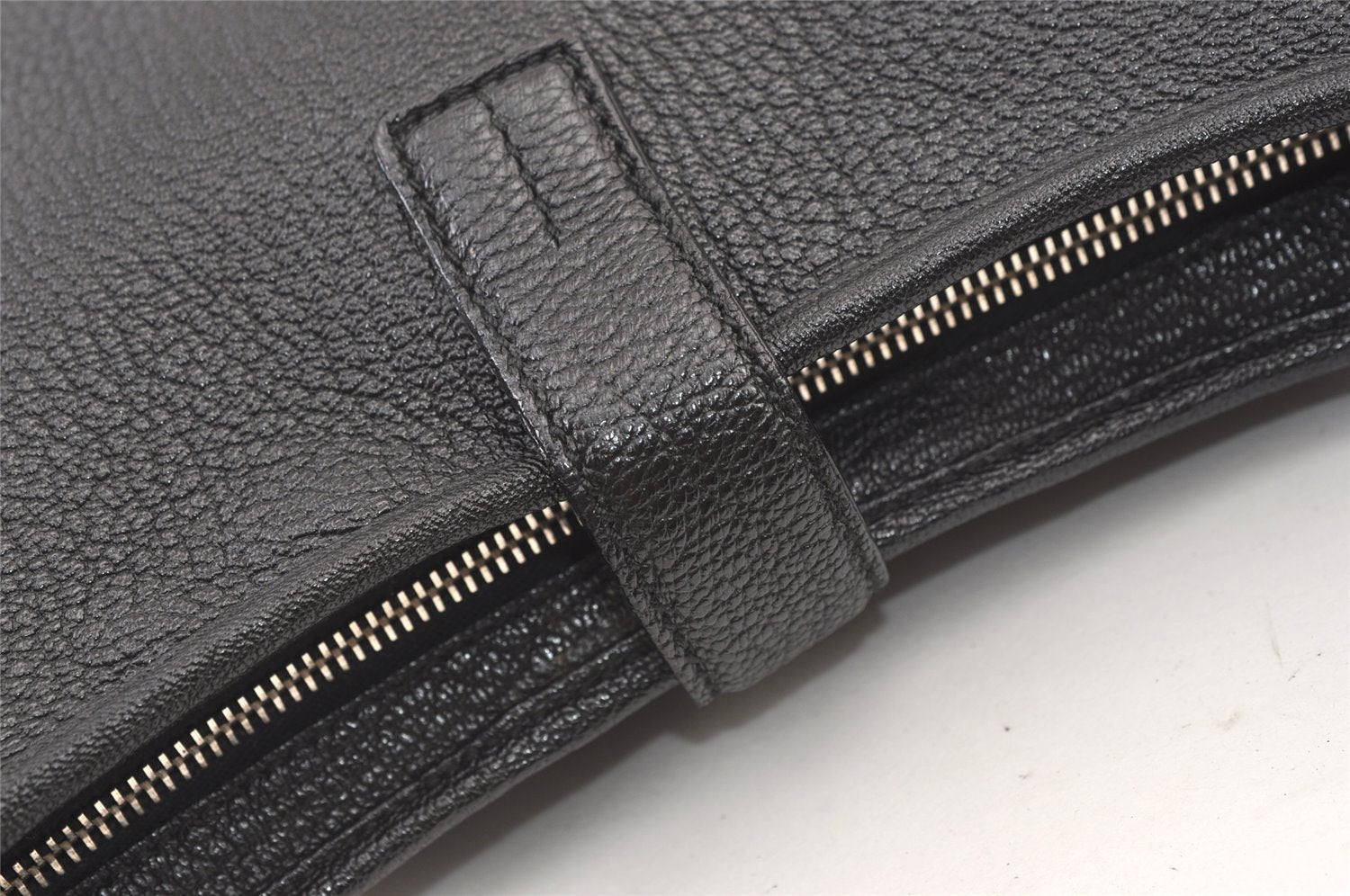 Authentic Salvatore Ferragamo Vintage Leather Shoulder Hand Bag Black 1342K