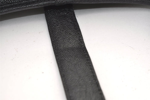 Authentic Salvatore Ferragamo Vintage Leather Shoulder Hand Bag Black 1342K
