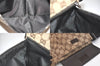 Authentic GUCCI Vintage Waist Body Bag Purse GG Canvas Leather 28566 Brown 1342M