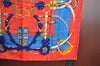 Authentic HERMES Carre 90 Scarf "Grand Manege" Silk Red 1343G