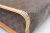 Authentic CELINE Macadam Blason Pattern Clutch Hand Bag PVC Leather Brown 1344K